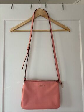 Kate Spade Leila Triple Gusset Crossbody in Coral